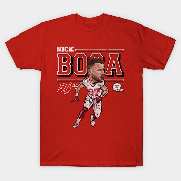 Nick Bosa San Francisco Cartoon T-Shirt by Buya_Hamkac